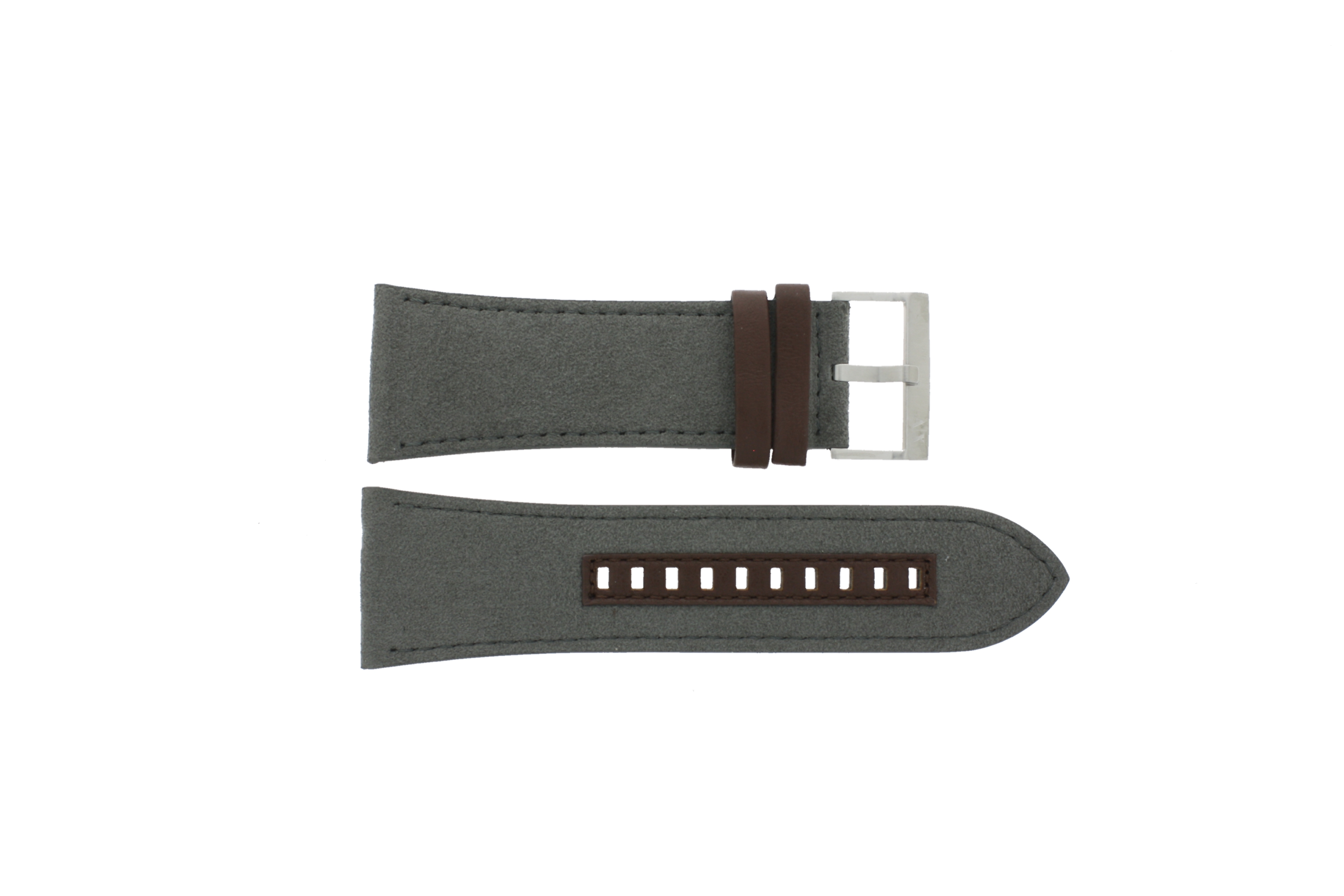 Horlogeband Armani Exchange AX2212 Leder Grijs 32mm afbeelding