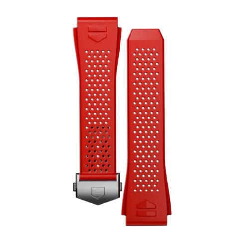 Horlogeband Smartwatch Tag Heuer BT6230 Rubber Rood afbeelding