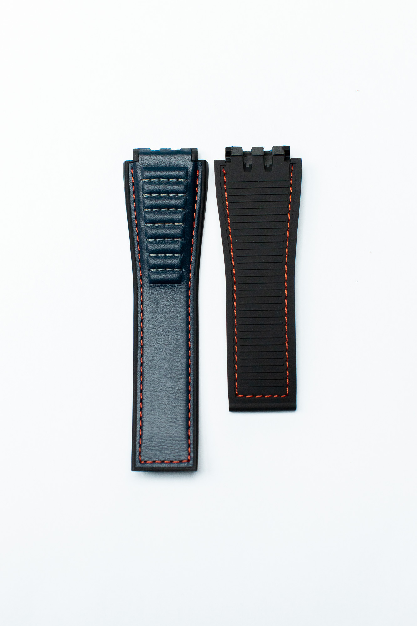 Horlogeband Tag Heuer CAR2A1N / BT6133 / FT6100 Leder/Kunststof Blauw 22mm afbeelding