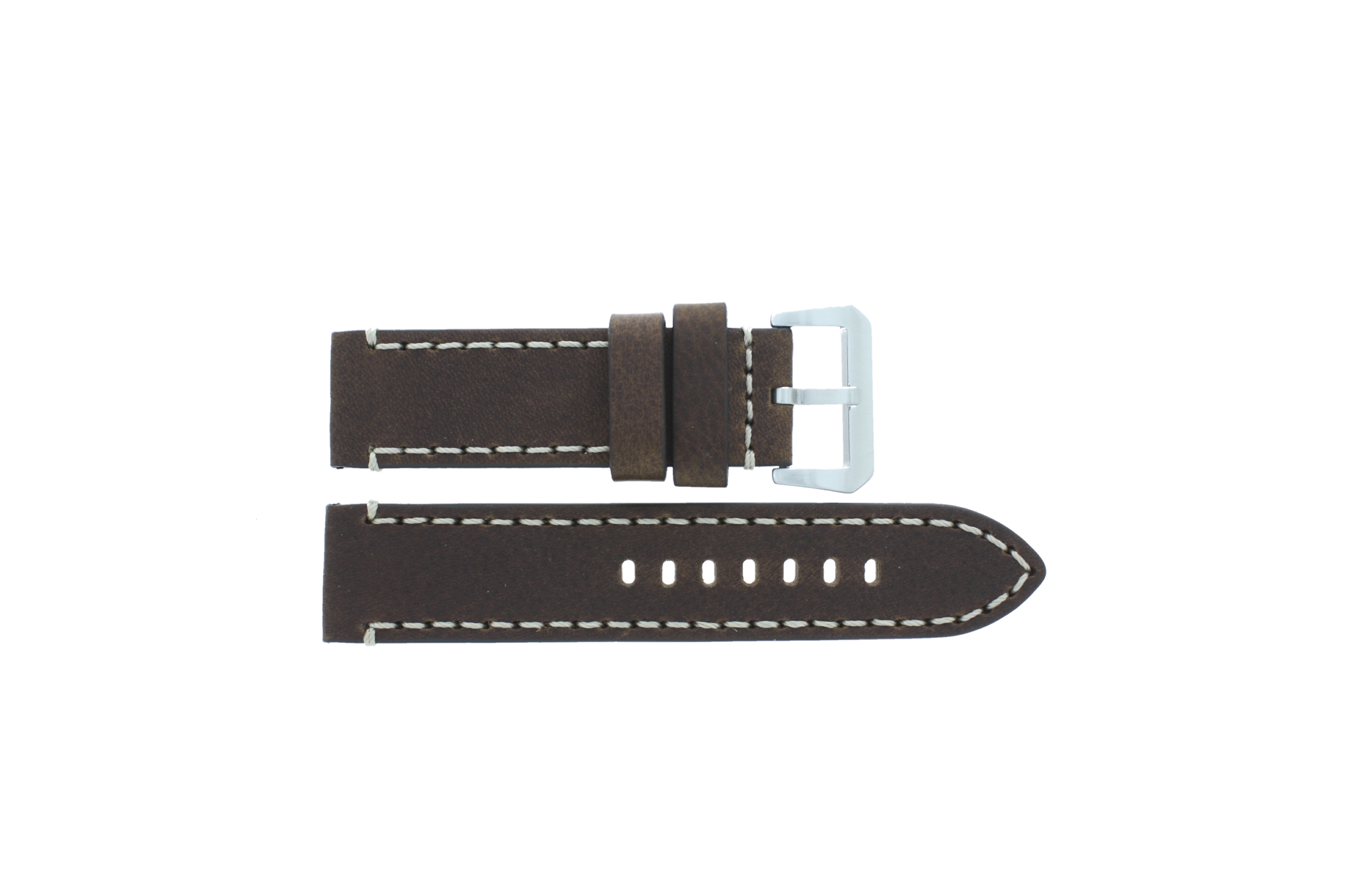 Horlogeband Universeel I354 Leder Bruin 24mm afbeelding
