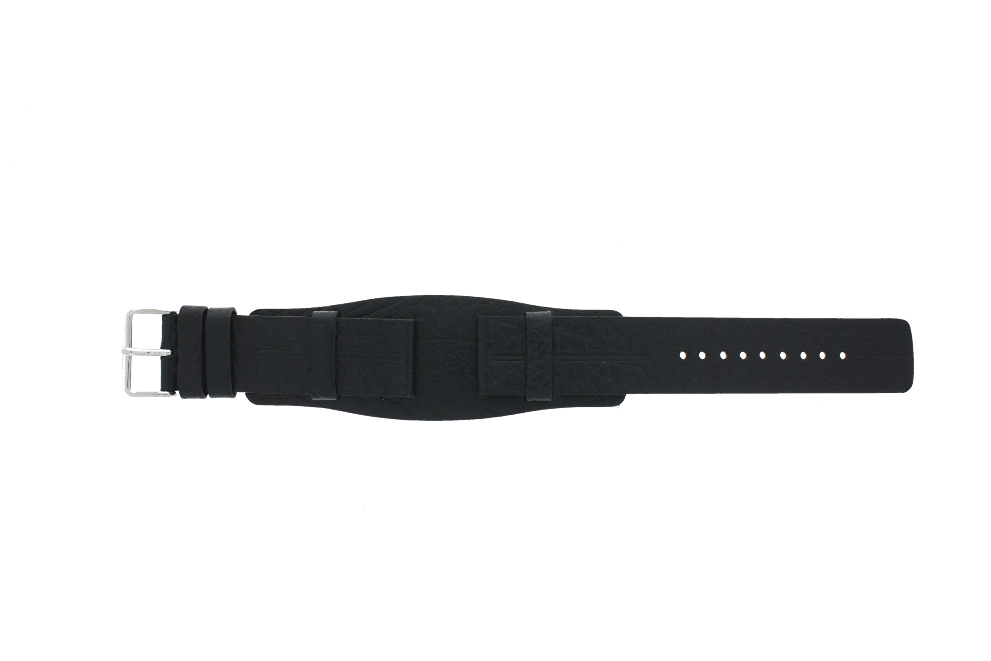 Horlogeband Fossil JR8214 Onderliggend Leder Zwart 22mm afbeelding