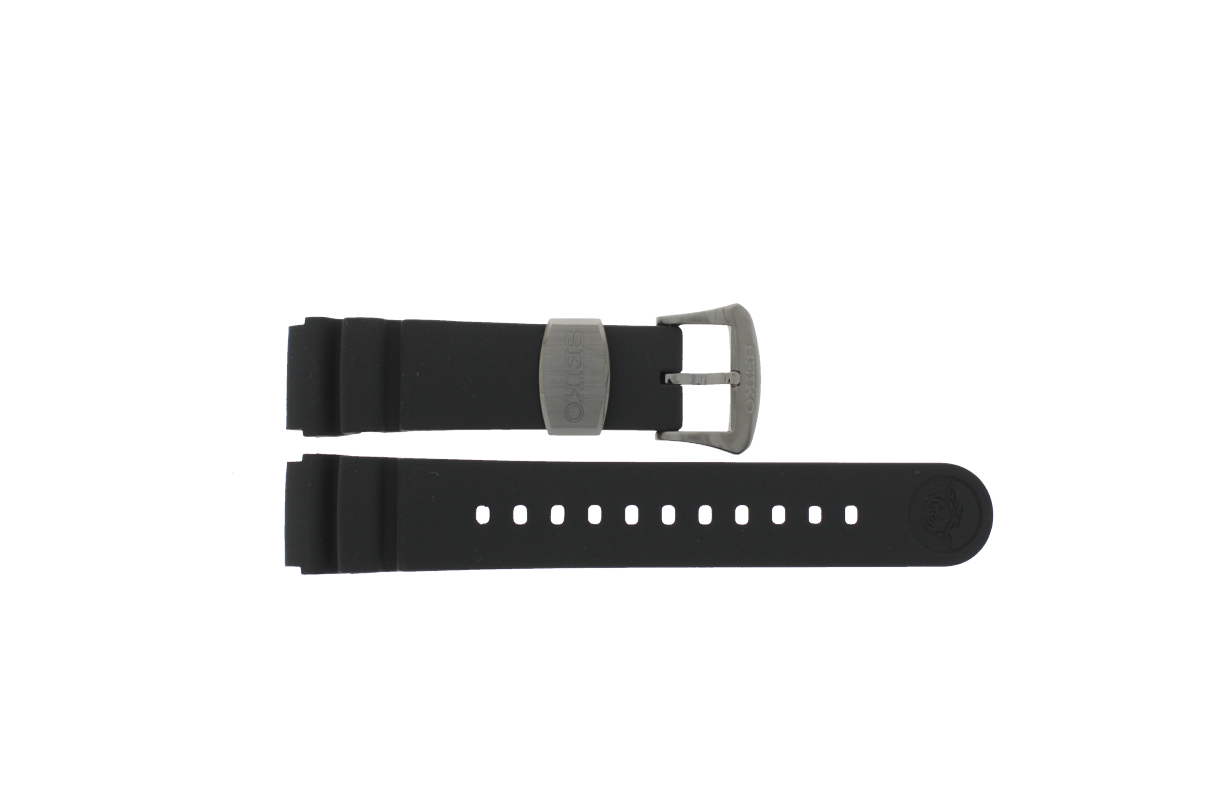 Horlogeband Seiko SNE441P1 / V157-0BT0 / R035011N0 Rubber Zwart 20mm afbeelding