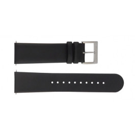 Horlogeband Mondaine BM20005 Leder Zwart 22mm