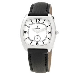 Horlogeband Festina F16041-3 / F16041-9 Leder Zwart 22mm