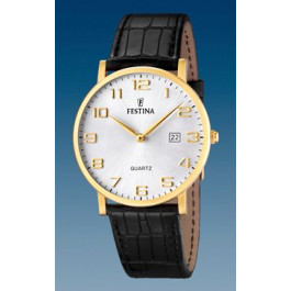 Horlogeband Festina F16478/1 Leder Zwart 21mm