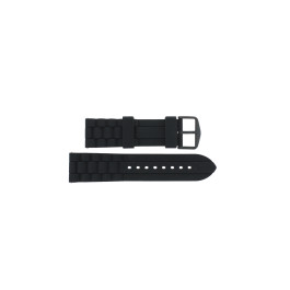 Horlogeband Fossil FS4487IE / FS4487 / MACHINE Silicoon Zwart 24mm