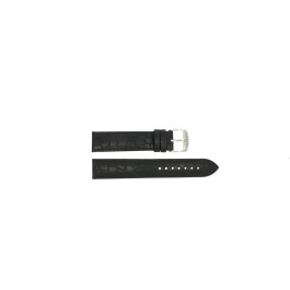 Horlogeband Tissot T033.410 Classic Dream / T600027535 Croco leder Zwart 19mm