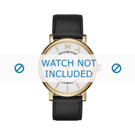 Horlogeband Marc by Marc Jacobs MJ1532 Glad leder Zwart 18mm