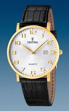 Horlogeband Festina F16478/1 Leder Zwart 21mm