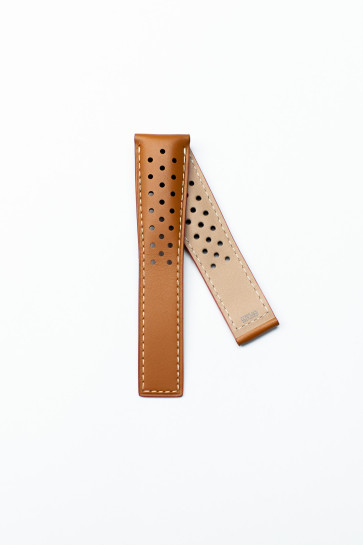 Horlogeband Tag Heuer CAW2111 / CW2113 / FC6255 Leder Bruin 22mm