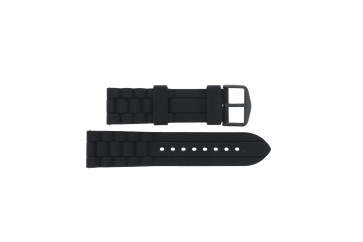 Horlogeband Fossil FS4487IE / FS4487 / MACHINE Silicoon Zwart 24mm