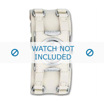 Horlogeband Dolce & Gabbana DW0100 Leder Crèmewit 24mm