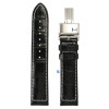 Horlogeband Hamilton H690776122 / Khaki Navy Leder Zwart 21mm