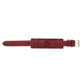 Horlogeband Universeel 61325.45.16 Onderliggend Leder Rood 16mm