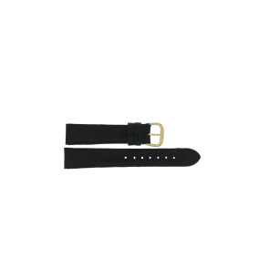 Horlogeband Universeel 62206.10.20 / Teju Leder Zwart 20mm