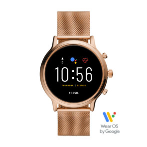 Horlogeband Smartwatch Fossil FTW6062 Mesh/Milanees Rosé 22mm