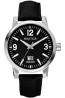 Nautica horlogeband A13557G Leder Zwart 22mm + zwart stiksel