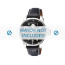 Nautica horlogeband A09033 Leder Zwart 22mm + wit stiksel